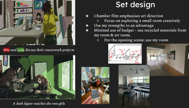 The story was written around the small set