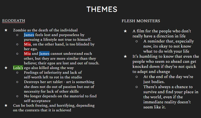 Early themes were a bit chaotic